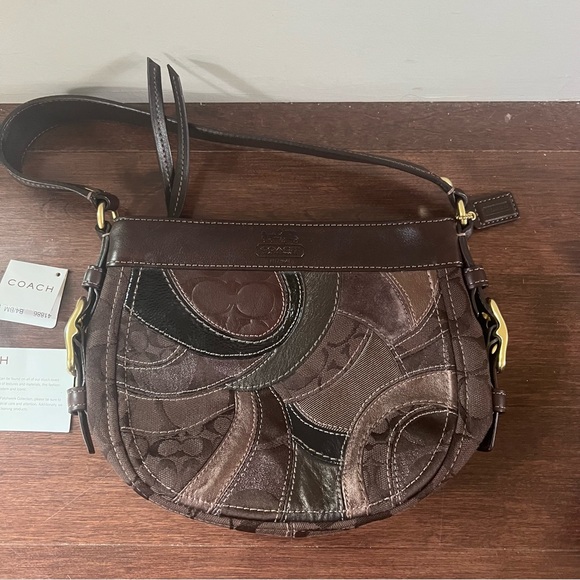 Coach Bags Vintage Coach Zoe Patchwork Top Handle Purse Multi Brown